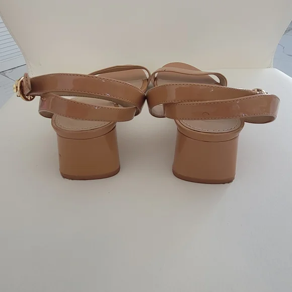 Tory Burch Nude Block Heel Sandals Strap Sandal 7 1/2M - Picture 7 of 16